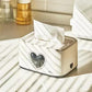 1pc INS Heart-shaped Tissue Box Living Room And Bedroom Decoration Creative Desktop Tissue Storage Box Spring Drawstring Box