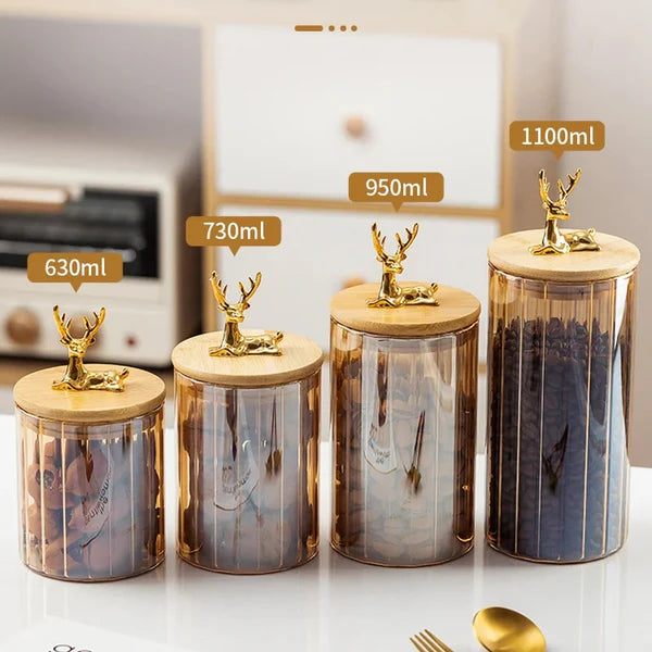 Luxury storage containers glass material