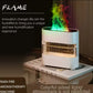 Rain Drops Simulation Flame Humidifier, Colourful Rain And Fire Aroma Diffuser, Dynamic Flame Air Humidifier