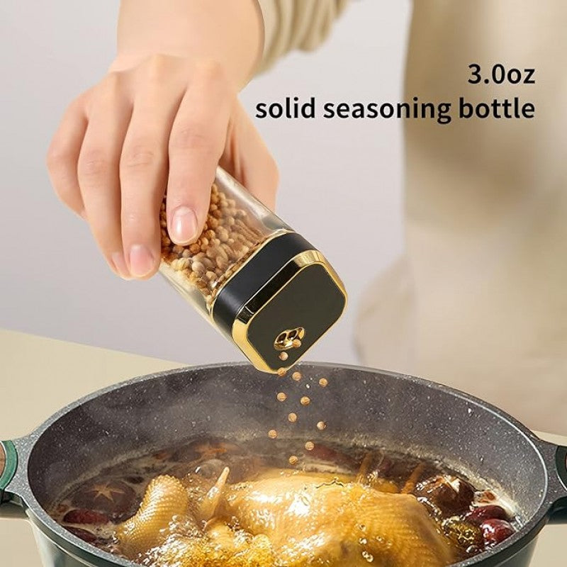 Glass Bottle Seasoning Pepper Salt Dispenser