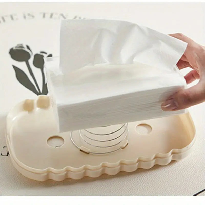 Elegant Plastic Tissue Box Cover - Creative Design for Living Room & Bathroom, Perfect for Home Decor