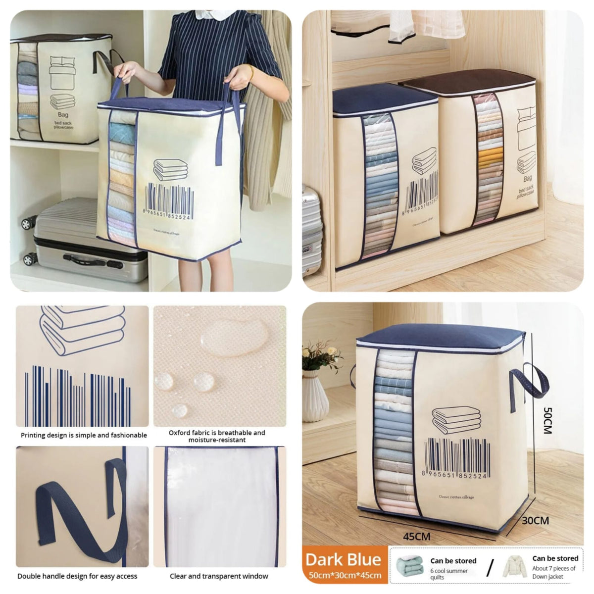 Non-Woven Large Capacity Storage Bag 