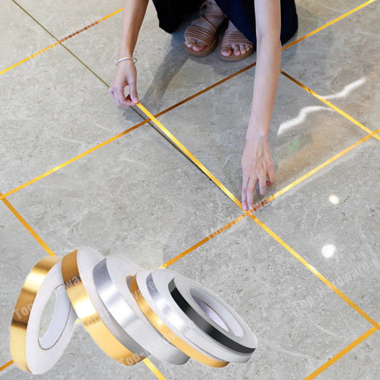 Self Adhesive Golden Floor Tile Decorative 50meter