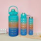 Time Marker Motivational Colorful 3 Pcs Bottle Set