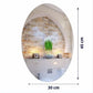 OVAL SHAPE MIRROR WALL STICKER (Pack of 2)