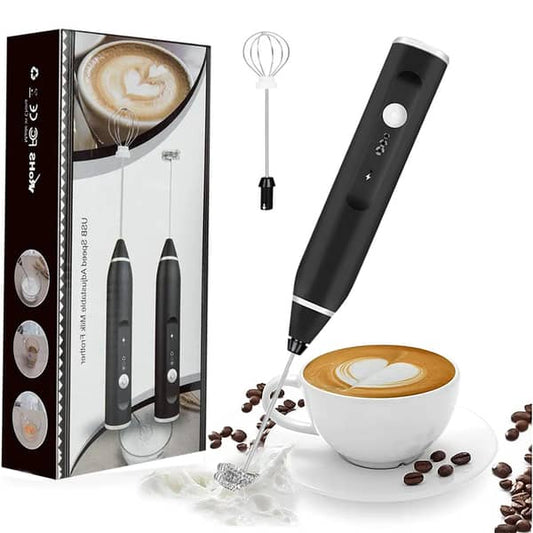 Electric rechargeable coffee beater