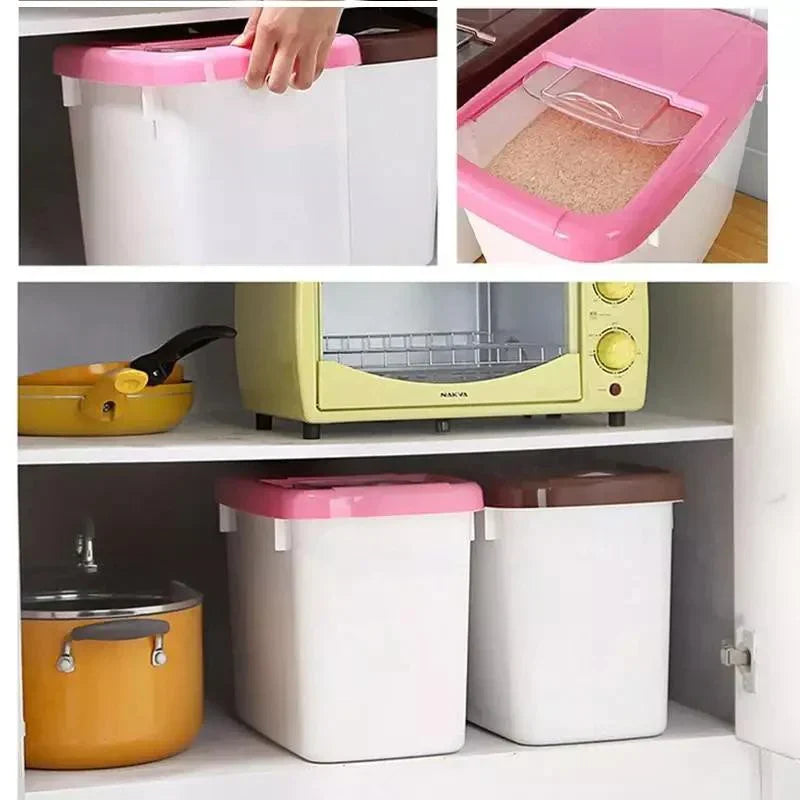 10 KG RICE FOOD STORAGE CONTAINER KITCHEN STORAGE BOX MOISTUREPROOF