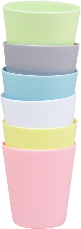 6 Reusable Cups Pastel Colourful