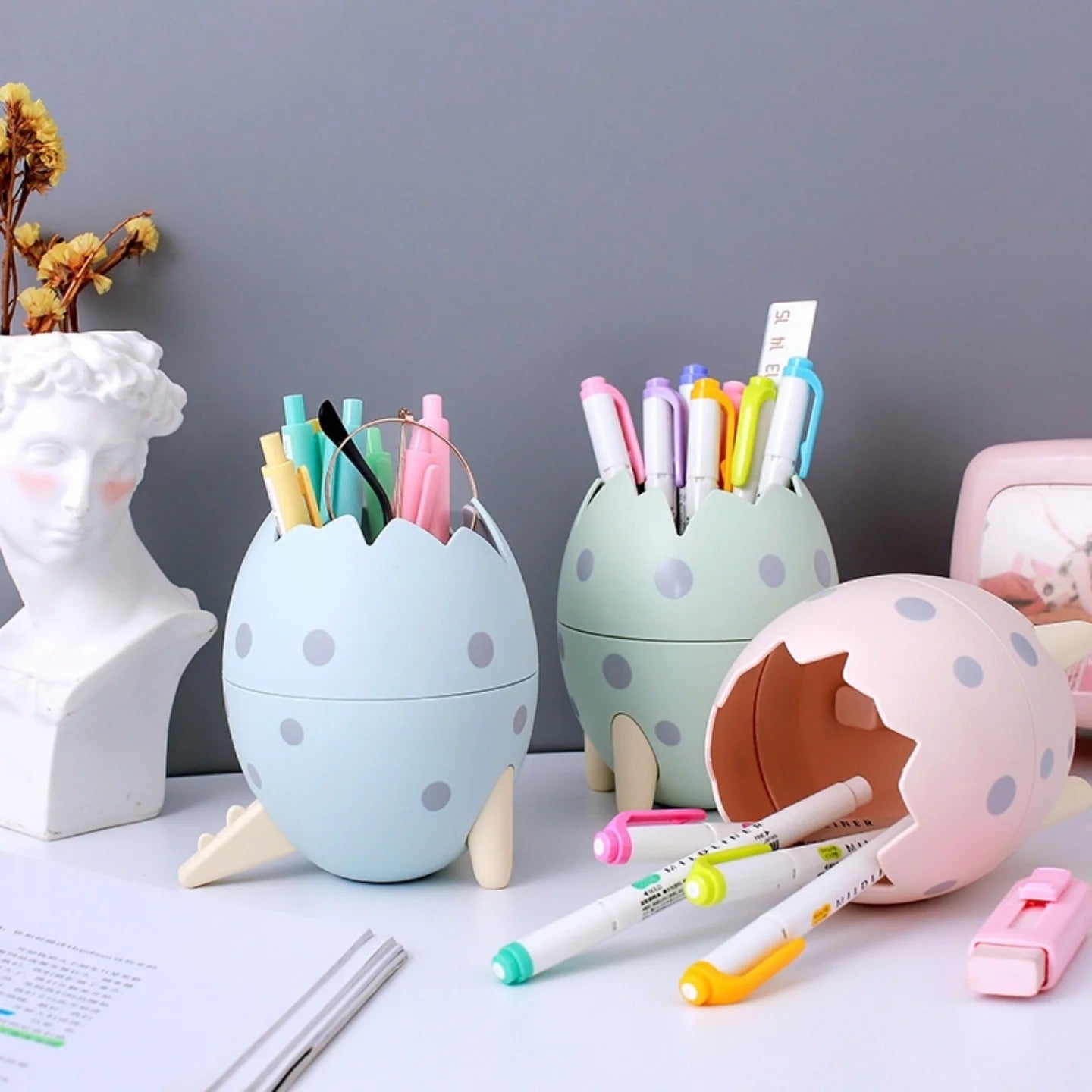 Egg Shape Stationery And Multipurpose Holder