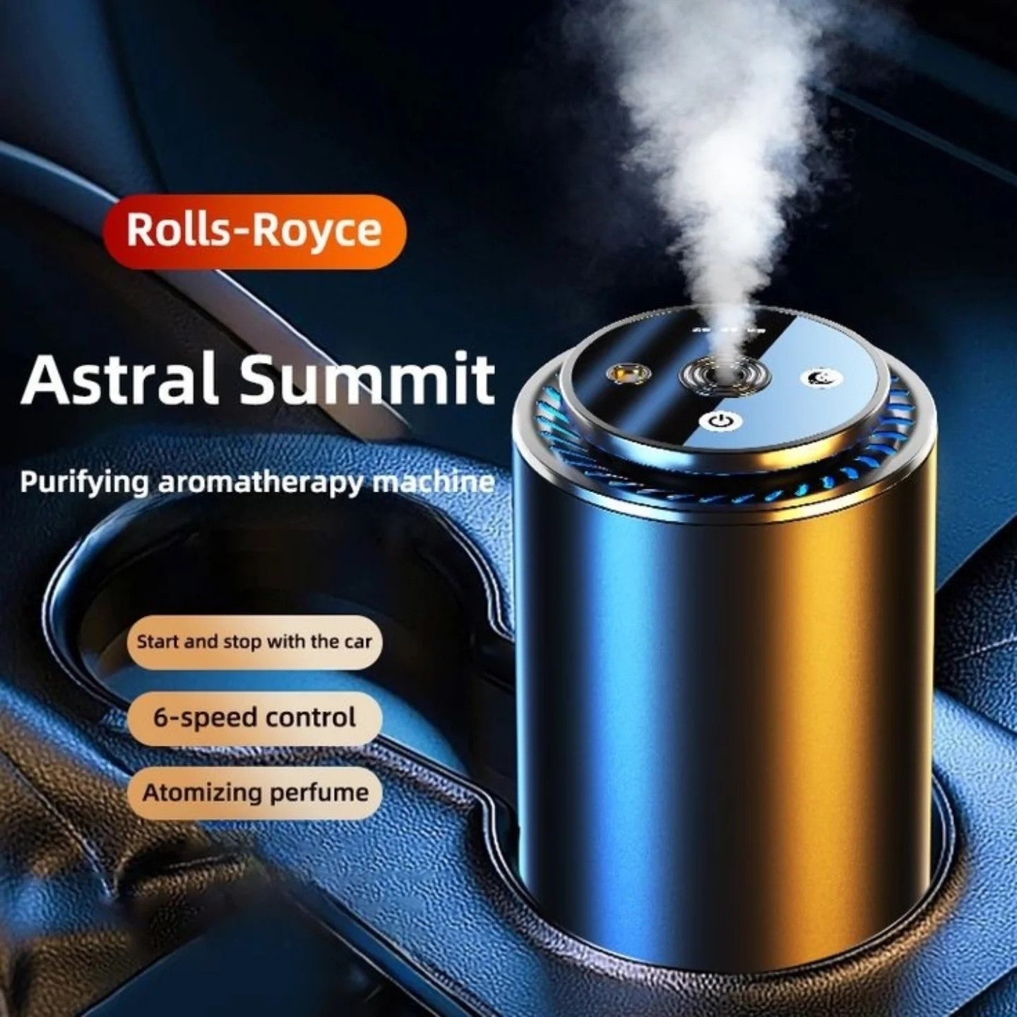 Car Aroma Diffuser With Ambient Led Starry Light