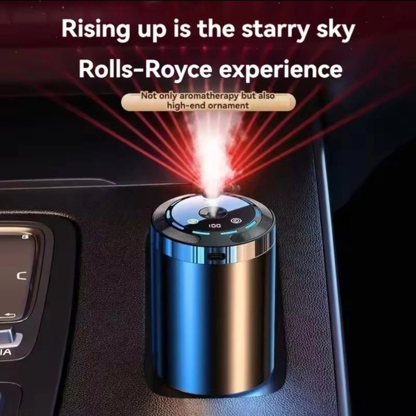 Car Aroma Diffuser With Ambient Led Starry Light