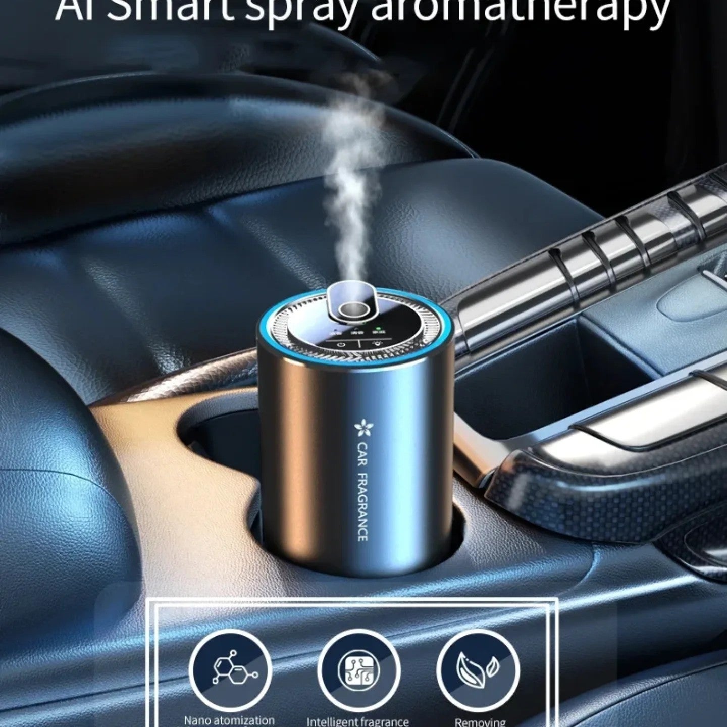 Car Aroma Diffuser With Ambient Led Starry Light