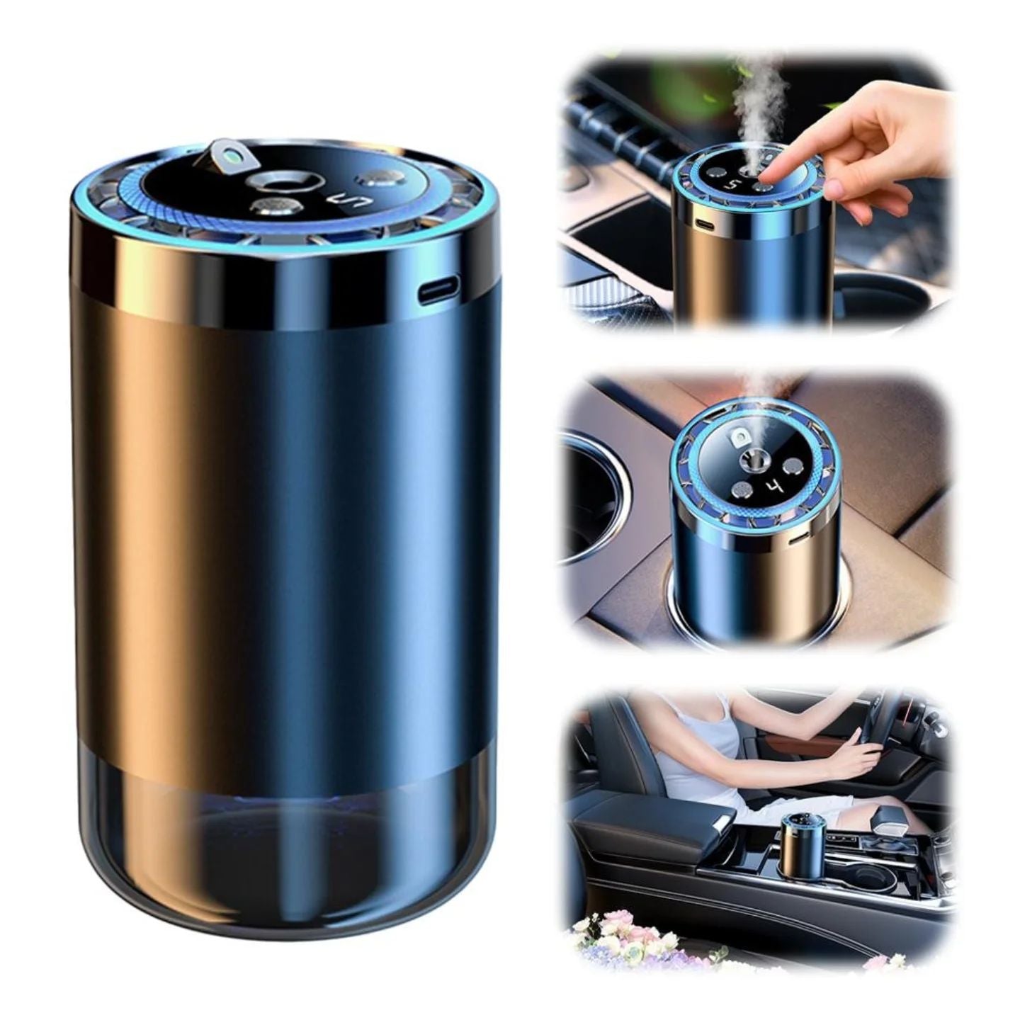 Car Aroma Diffuser With Ambient Led Starry Light