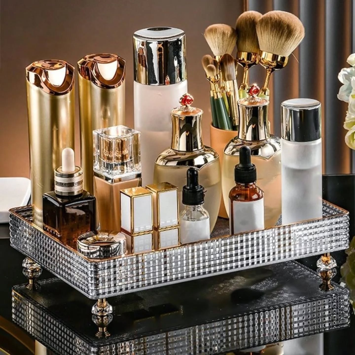 Desktop Perfume And Cosmetic Storage Tray