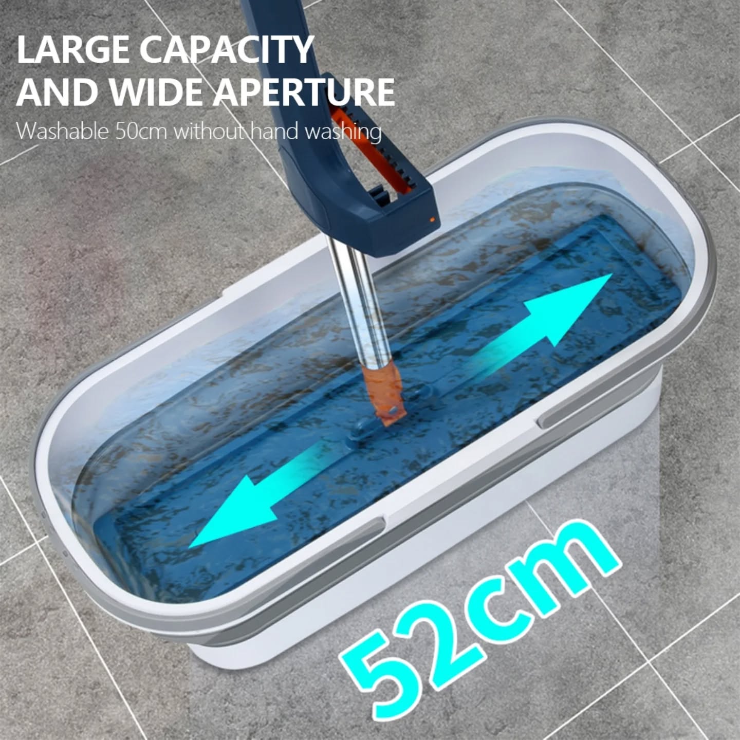 Flat Sqeeze Mop With Foldable Bucket