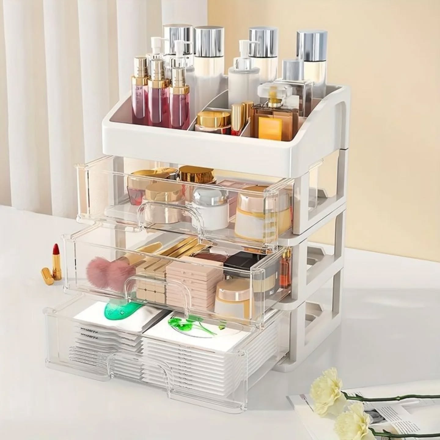 3 Drawer Cosmetic Storage Box