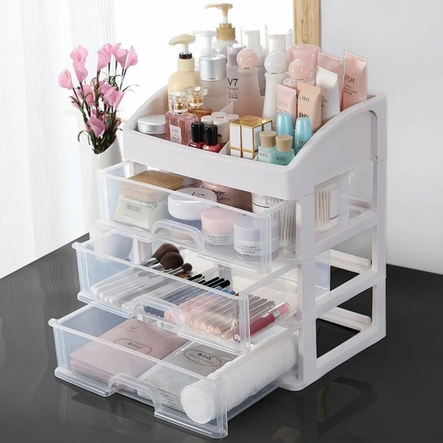 3 Drawer Cosmetic Storage Box