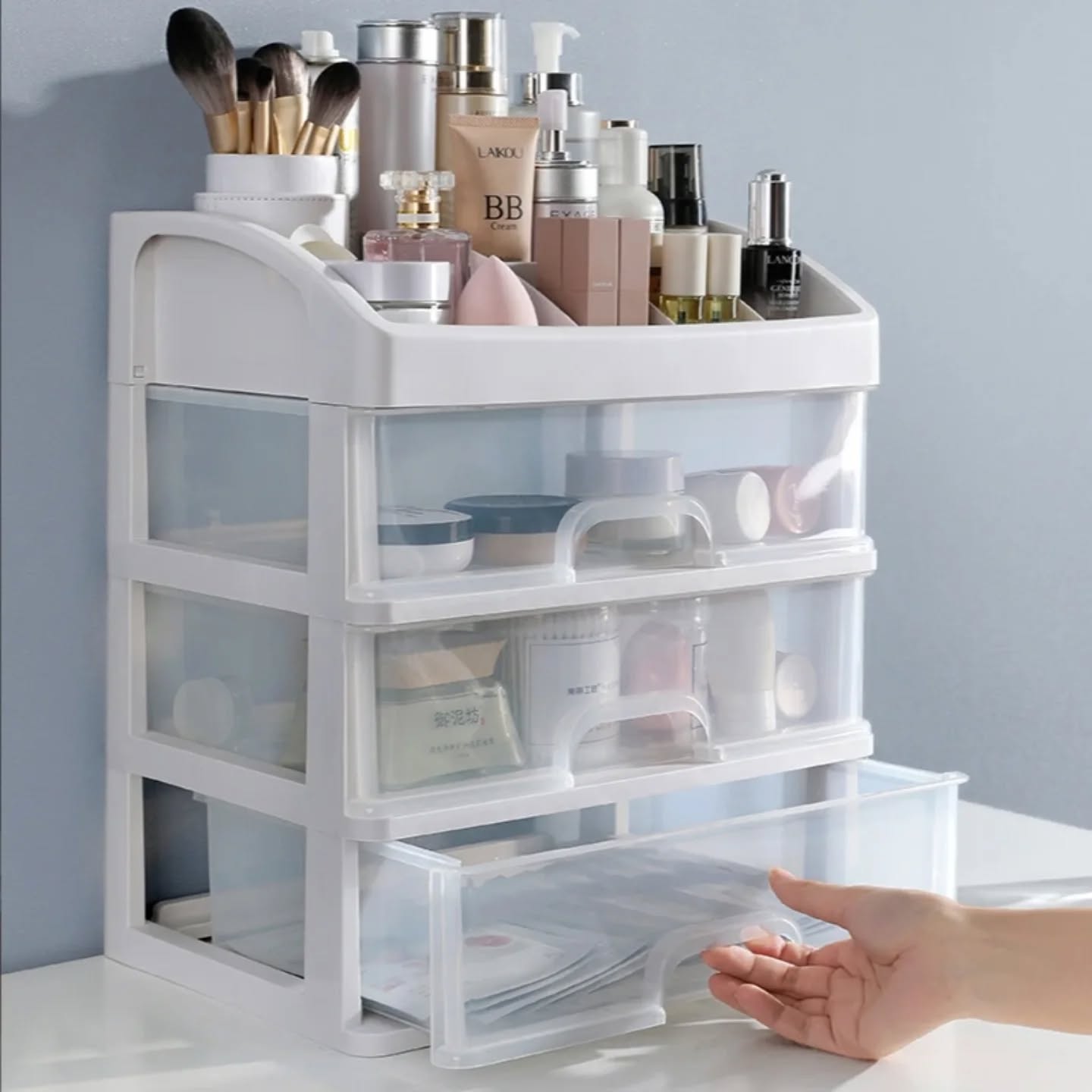 3 Drawer Cosmetic Storage Box