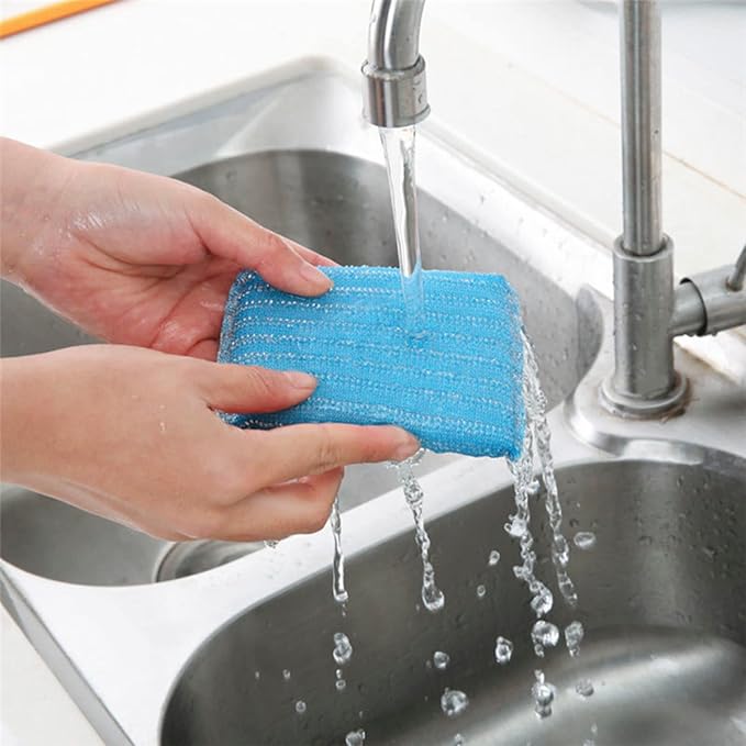 4pcs Double Sided Dishwashing Sponge