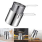 Small Deep Frying Pot with Basket 1200Ml Stainless Steel Fryer Pot with Long Handle Mini Deep Oil Fryer