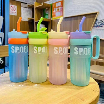 1200ml Water Bottle With Straw, Outdoor Sport Travel Bottle, Portable Sports Bottle