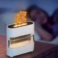 Rain Drops Simulation Flame Humidifier, Colourful Rain And Fire Aroma Diffuser, Dynamic Flame Air Humidifier