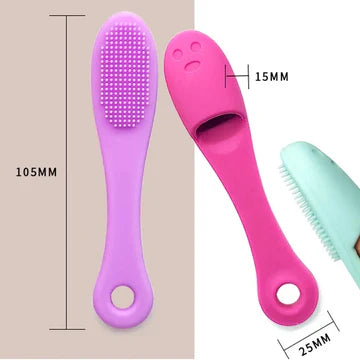 Silicone Nose Cleaning Brush Soft Bristle Facial Cleansing Brush With Finger Glove For Blackhead Removal