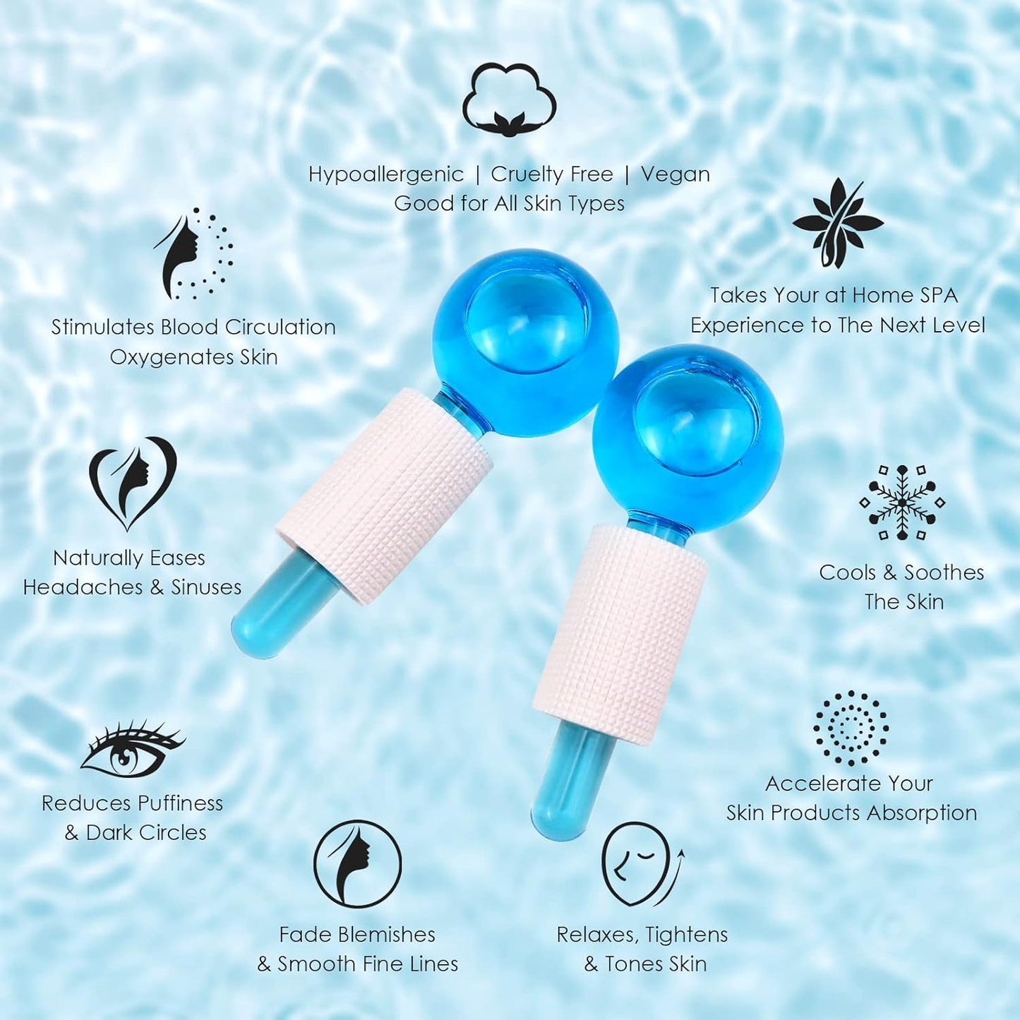 Crystal Ice Roller Facial Massager