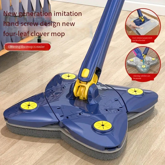 Rotatable 4 Leaf Twist Mop