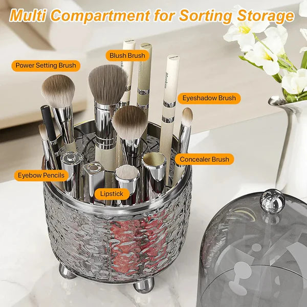 Luxury Makeup Brush Holder with Lid