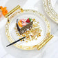 Elegant Ottoman Tray with Gold Handle (3 pcs set)