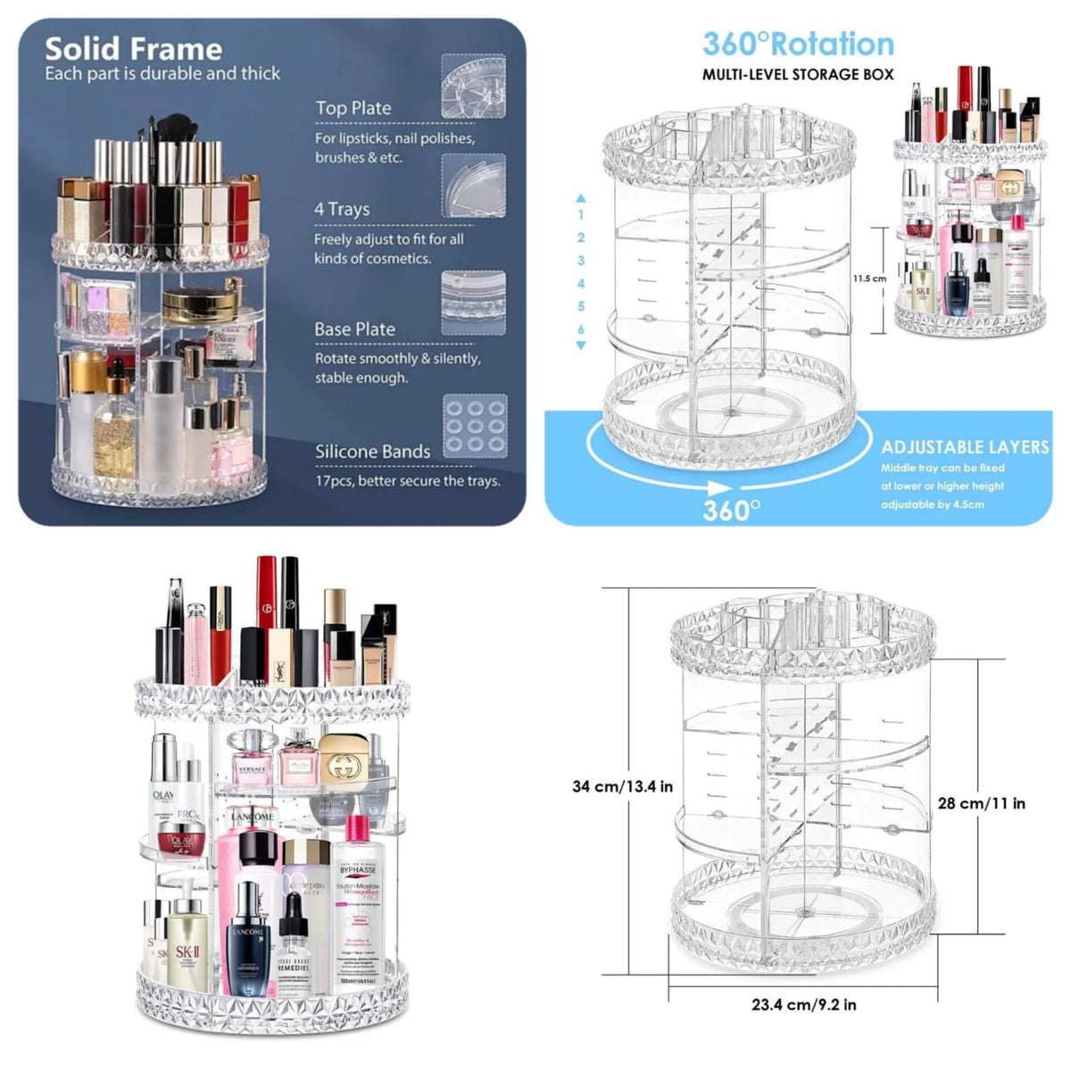 360° Rotating Cosmetic Organizer