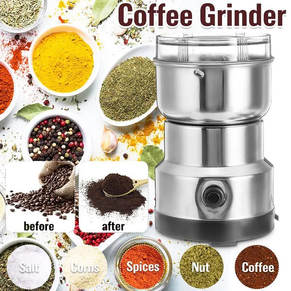 Silver Stainless Steel Electric Grinder