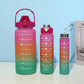 Time Marker Motivational Colorful 3 Pcs Bottle Set