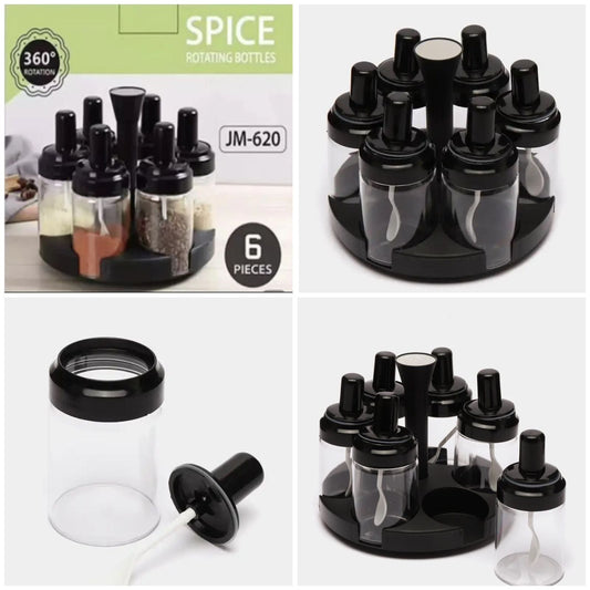 6pcs Rotating Spice Rack