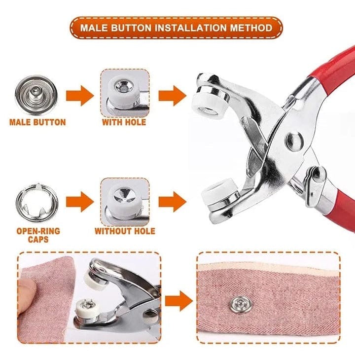 One Press Quick Button Fitter Plier