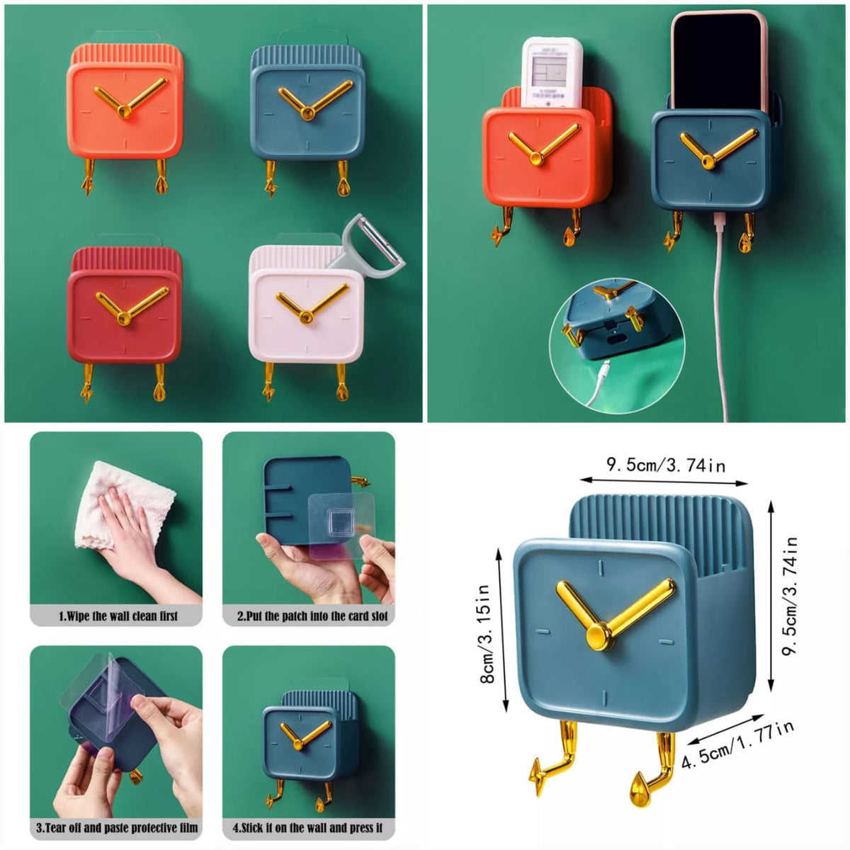 Clock Style Mobile Holder - (Random Colours)