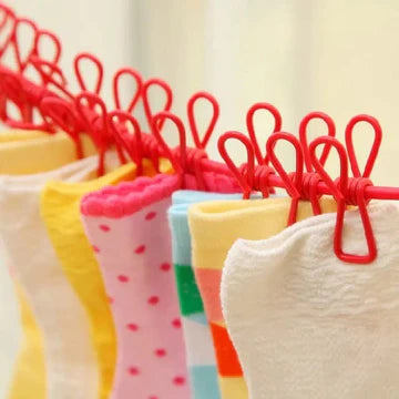 Clothes Drying Rope With 12 Clips