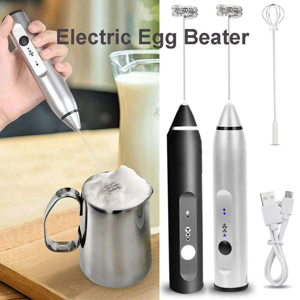 Electric rechargeable coffee beater