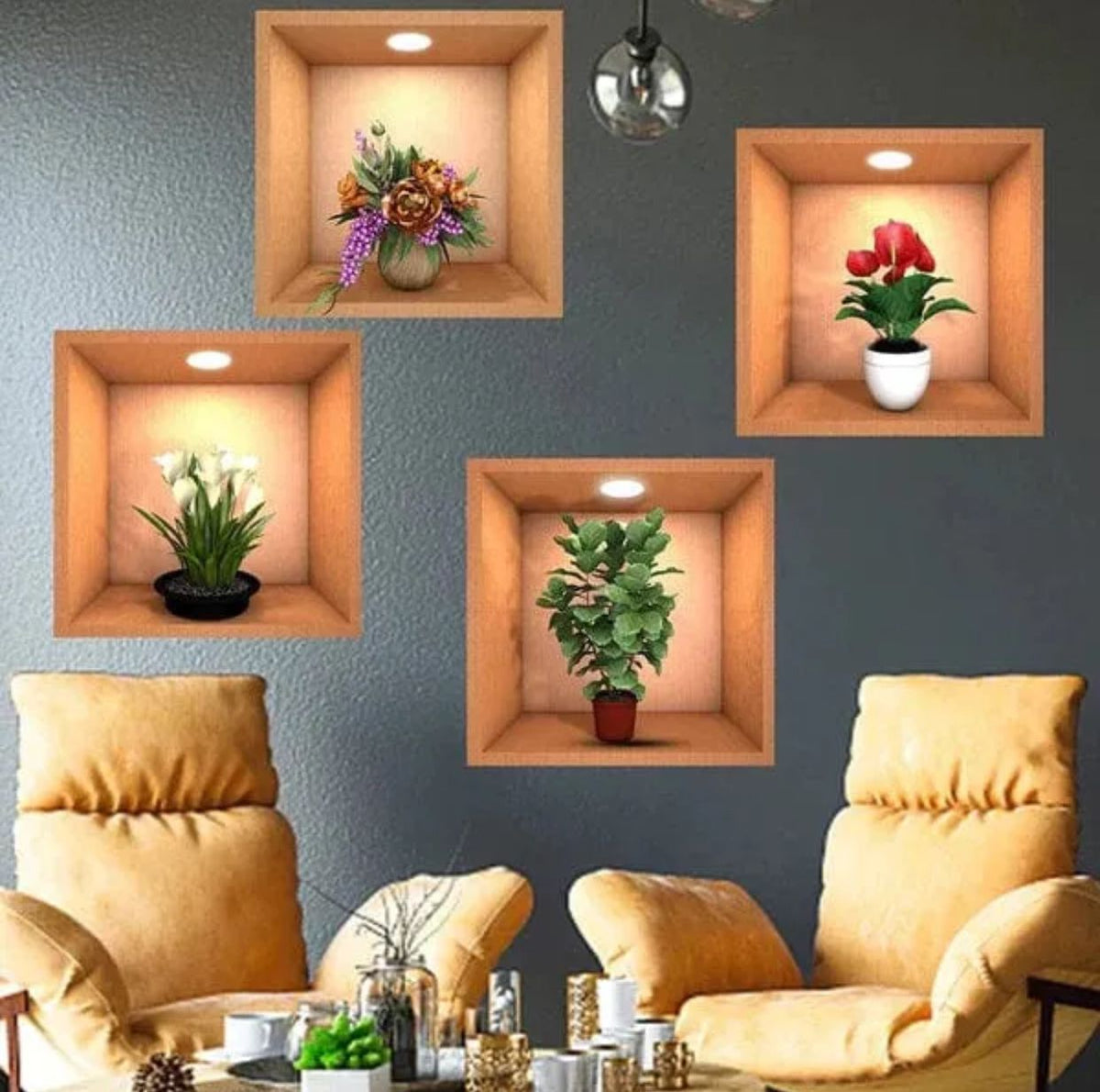 3d Flower wall paper sticker