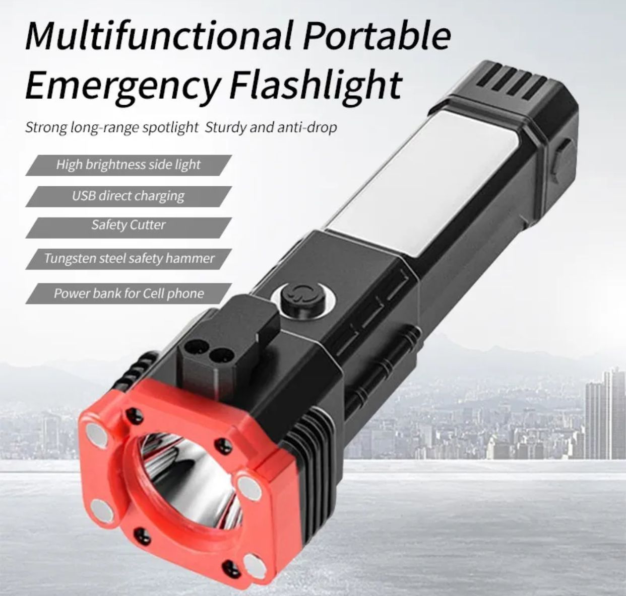 High Power Led Torch - with emergency Mobile charger