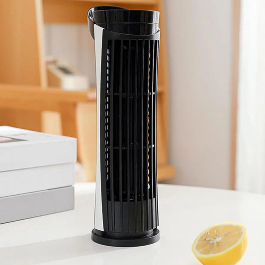 Outfany Cooling Ace Air Conditioner, Smart Tower Fan Bladeless With LED Lights USB Powered 2 Speeds Oscillating Fan For Bedroom