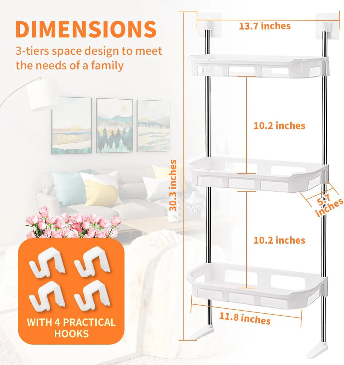 Toilet Storage Rack Self