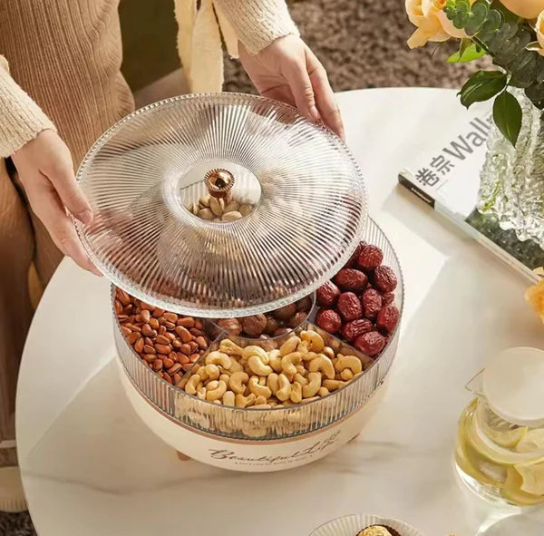 Double Layer Transparent Nuts And Snacks Tray