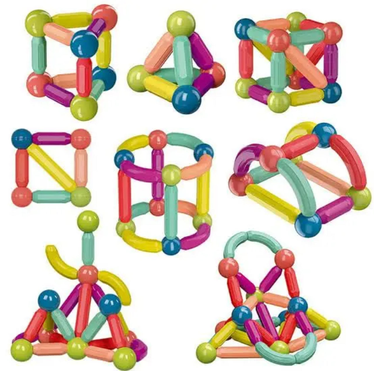 25 Pcs Magnetic Building Sticks Set For Creative Play