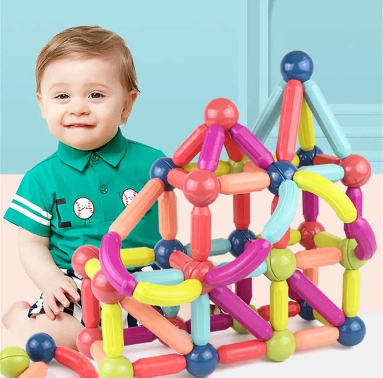 25 Pcs Magnetic Building Sticks Set For Creative Play