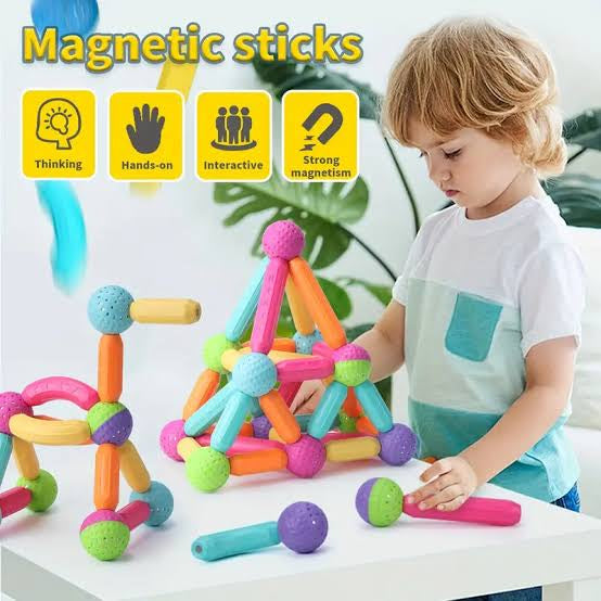 25 Pcs Magnetic Building Sticks Set For Creative Play