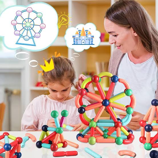 25 Pcs Magnetic Building Sticks Set For Creative Play