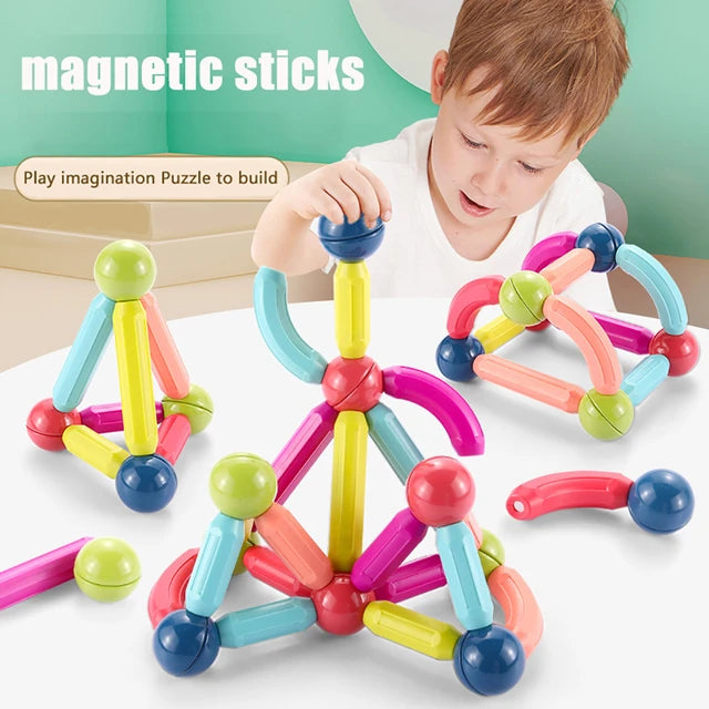 25 Pcs Magnetic Building Sticks Set For Creative Play