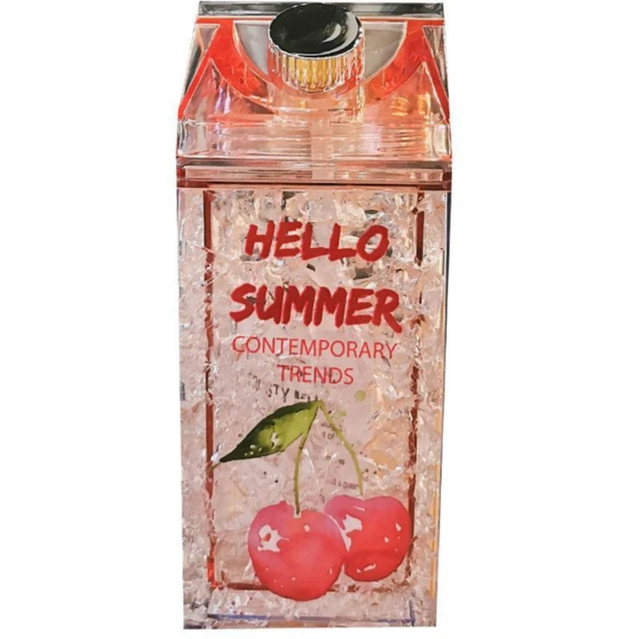 Hello Summer Cute Water Bottle With Straw